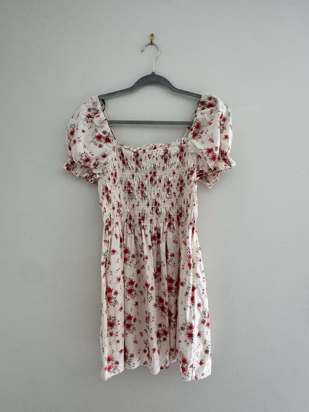H&M Divided Cottagecore Floral Milkmaid Mini Dress Coquette Summer Spring Picnic
